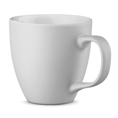 bílá PANTHONY MAT. 450 ml hydroglazovaný porcelánový hrnek, bílá