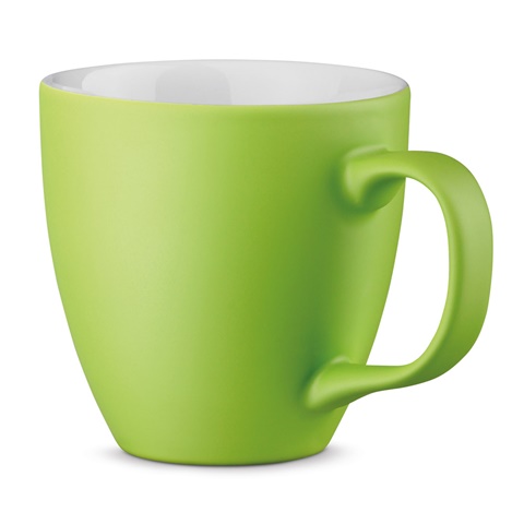 Limetkově zelená PANTHONY MAT. 450 ml hydroglazovaný porcelánový hrnek, limetkově zelená