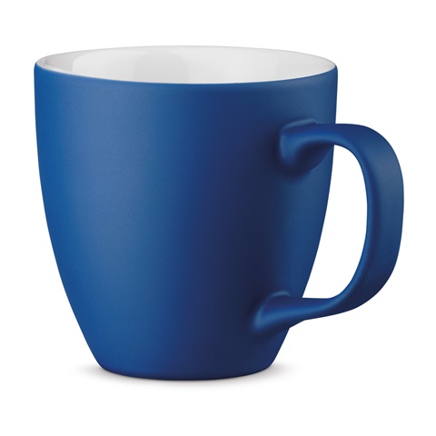 modrá PANTHONY MAT. 450 ml hydroglazovaný porcelánový hrnek, modrá