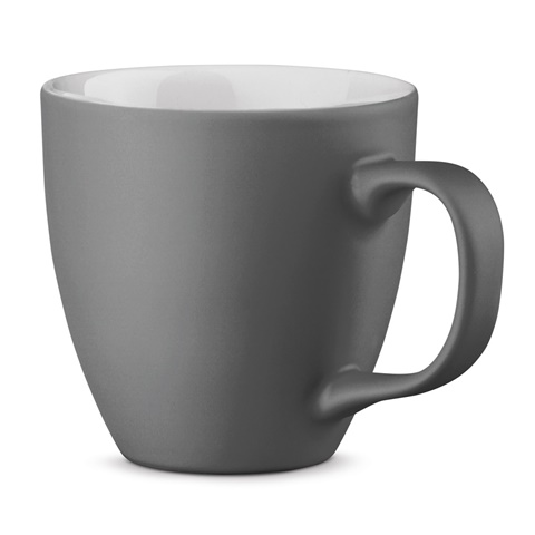 šedá PANTHONY MAT. 450 ml hydroglazovaný porcelánový hrnek, šedá