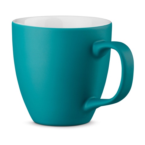 tyrkysová PANTHONY MAT. 450 ml hydroglazovaný porcelánový hrnek, tyrkysová