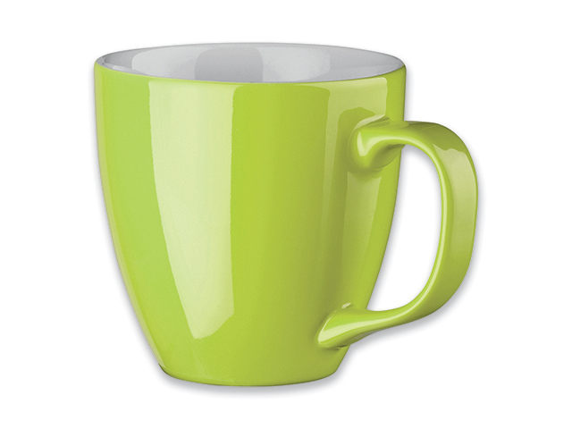 PANTHONY porcelánový hrnek o objemu, 460 ml, Limetkově zelená