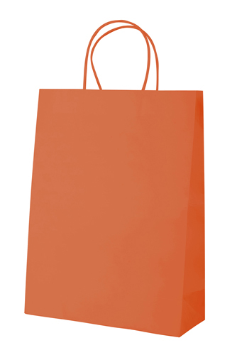 PARIALA Papírová taška s kroucenými uchy, 24 x 10 x 31 cm, oranžová