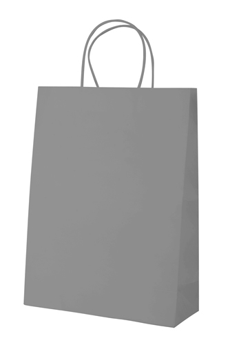 PARIALA Papírová taška s kroucenými uchy, 24 x 10 x 31 cm, šedá