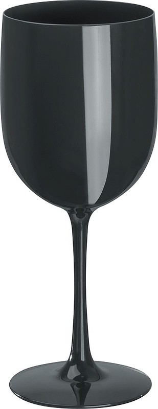 PÁRTY Plastová sklenice na víno, 460ml, černá