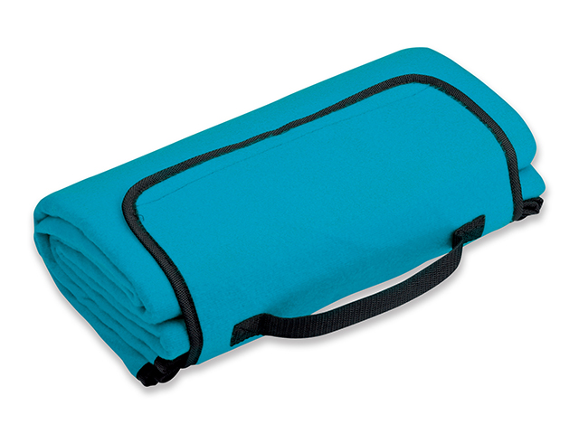 PAT cestovní fleecová deka, spodní strana voděodolná, 160 g/m2, Tyrkysová