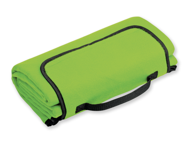PAT cestovní fleecová deka, spodní strana voděodolná, 160 g/m2, Světle zelená