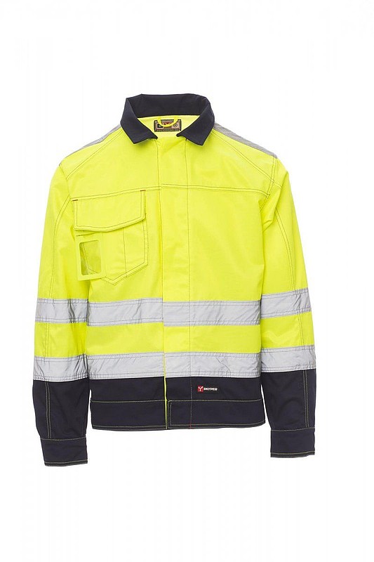 Payper SAFE HI-VI unisex fluorescenční bunda, žlutá/modrá, S