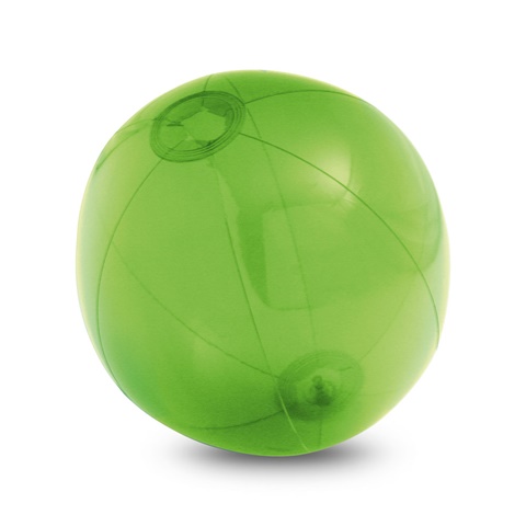 světle zelená PECONIC. Nafukovací plážový míč z průsvitného PVC, světle zelená