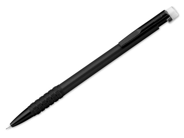 PENCIL plastová mechanická tužka s gumou, Černá
