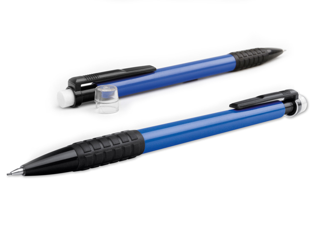 PENCIL plastová mechanická tužka s gumou, Modrá