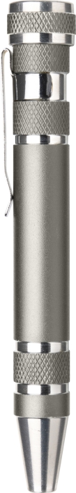PENTOOL Šroubovák tvaru tužky s výměnnými hroty, šedý