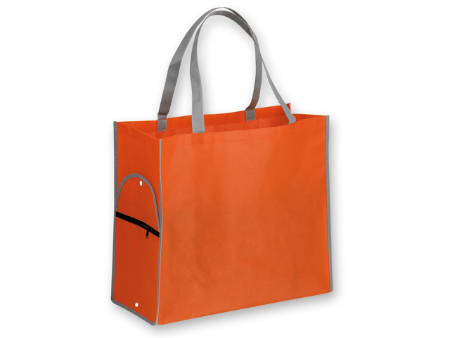 PERTINA nákupní taška z netkané textilie, 80 g/m2, Fluorescenční oranžo
