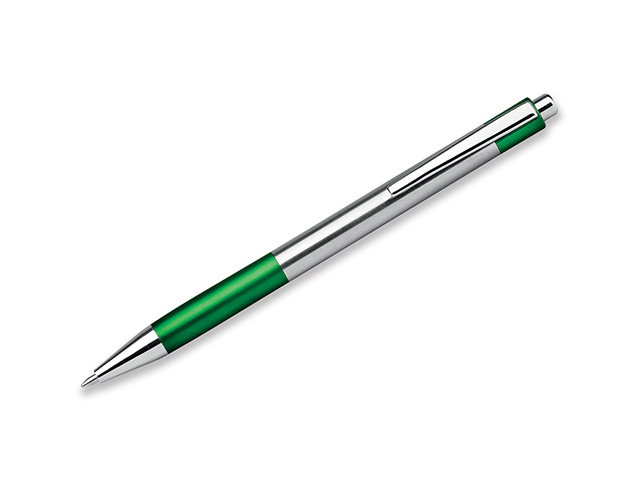 PETTYS kovové kuličkové pero, modrá náplň, Zelená