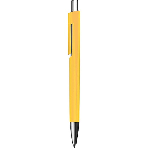 PEXO Plastové kuličkové pero, modrá náplň, žluté