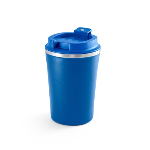 PHELPS. Cestovní hrnek z nerezové oceli a PP 470 ml, modrá