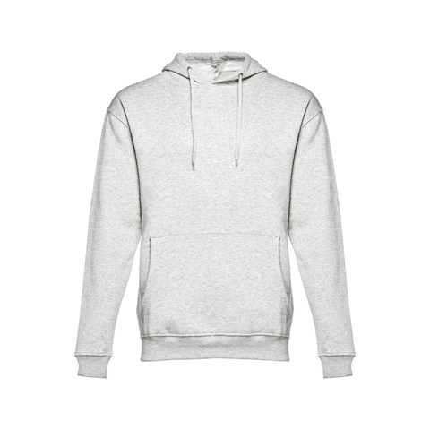 Bílý melír PHOENIX. Mikina (unisex) s kapucí z bavlny a polyesteru, bílý melír, L