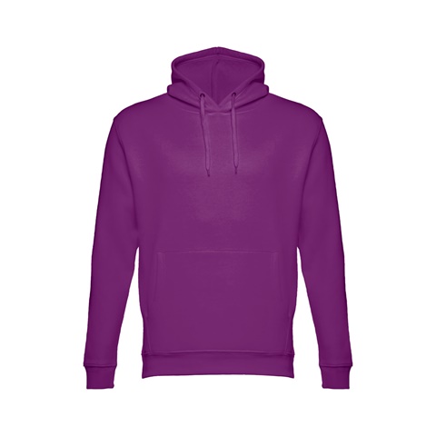fialová PHOENIX. Mikina (unisex) s kapucí z bavlny a polyesteru, fialová, L