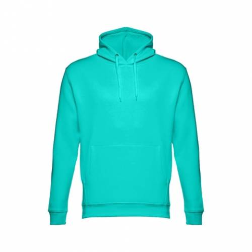 PHOENIX. Mikina (unisex) s kapucí z bavlny a polyesteru, tyrkysově zelená, L