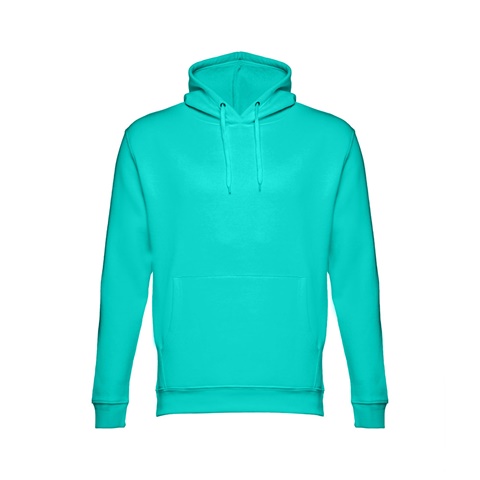Tyrkysově zelená PHOENIX. Mikina (unisex) s kapucí z bavlny a polyesteru, tyrkysově zelená, L
