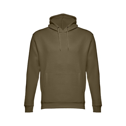 PHOENIX. Mikina (unisex) s kapucí z bavlny a polyesteru, vojenská zelená, L