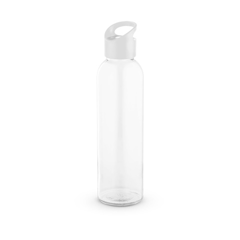 bílá PORTIS GLASS. Skleněná láhev s PP uzávěrem 500 ml, bílá