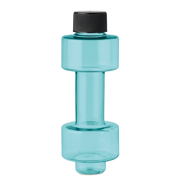 POSILKA Plastová láhev na pití ve tvaru činky, objem 500 ml, světle modrá