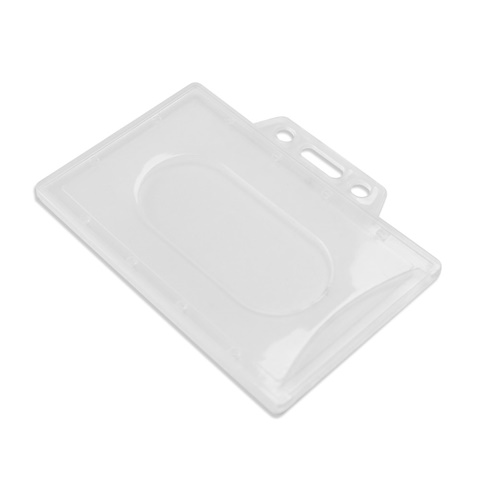 PRYMA. Pevný držák na karty z PP, transparentní