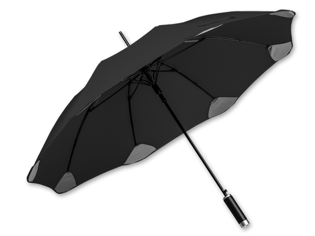 PULA polyesterový vystřelovací deštník, 8 panelů, SANTINI, Černá