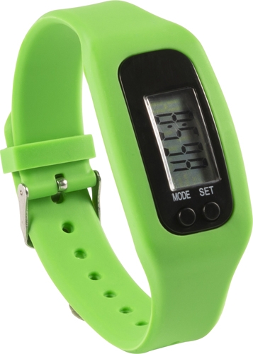 RAHANO Krokoměr ve tvaru hodinek se silikonovým páskem, zelená