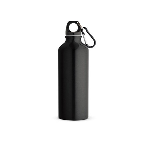RE-LANDSCAPE M. Láhev z recyklovaného hliníku (100% rAL) s karabinou 530 ml, černá