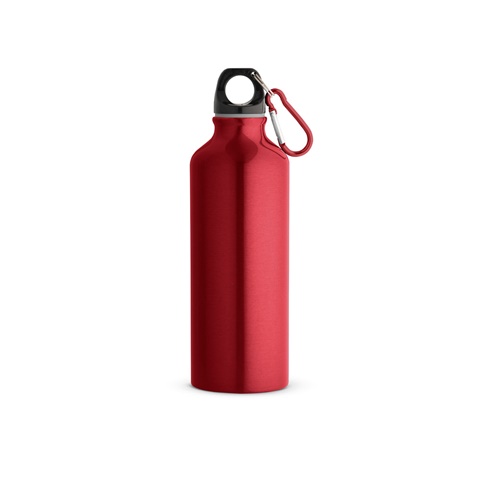 RE-LANDSCAPE M. Láhev z recyklovaného hliníku (100% rAL) s karabinou 530 ml, červená