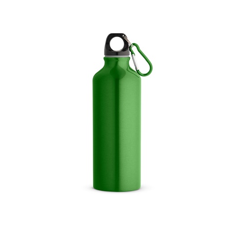 RE-LANDSCAPE M. Láhev z recyklovaného hliníku (100% rAL) s karabinou 530 ml, světle zelená