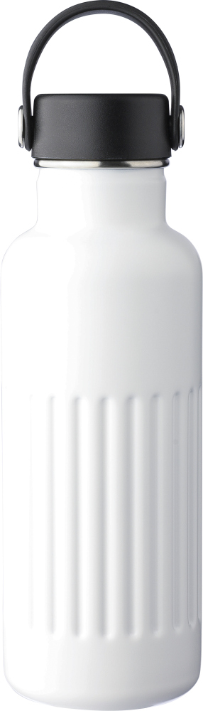 Recyklovaná dvoustěnná nerezová láhev 500 ml, bílá