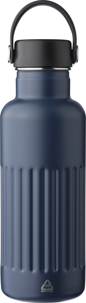 Recyklovaná dvoustěnná nerezová láhev 500 ml, modrá