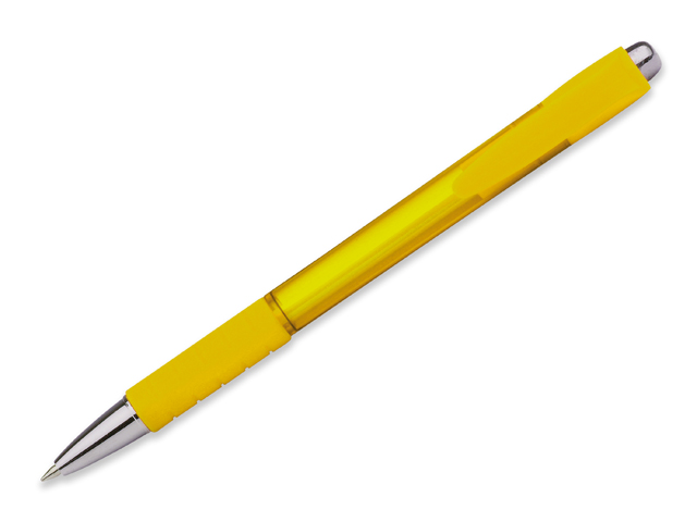 REMEY plastové kuličkové pero, modrá náplň, Žlutá