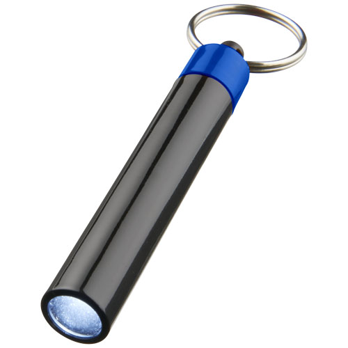 RIBANA - LED svítilna s povrchovou úpravou UV a kroužkem na klíče, král. modrá