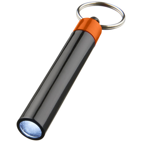 RIBANA - LED svítilna s povrchovou úpravou UV a kroužkem na klíče, oranžová