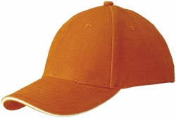 RIDER bavlněná čepice Slazenger, 6 panelů, oranžová