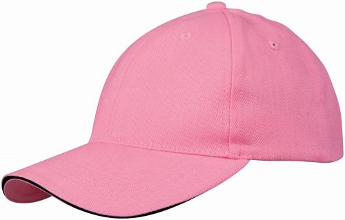RIDER bavlněná čepice Slazenger, 6 panelů, růžová