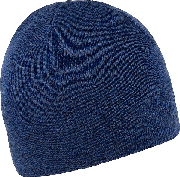 RIETA Univerzální dvojitě pletená zimní čepice, tm. modrá
