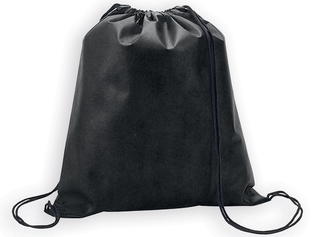 RIUS II batoh z netkané textilie, 80 g/m2, Černá