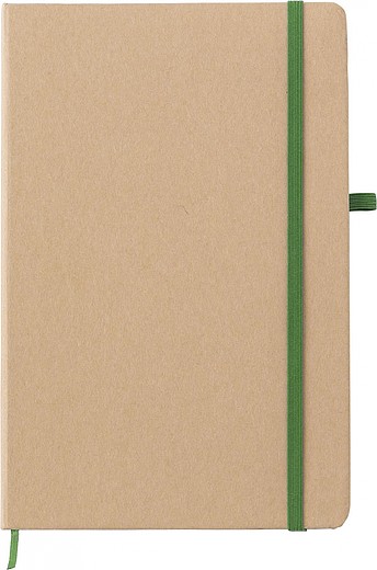 RODRIGEZ Zápisník A5 linkovaný, 80 stran, papír z kamenného prachu, středně zelený