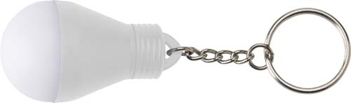 ROGAO Přívěšek na klíče ve tvaru žárovky, svítící, bílá