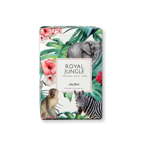 světle šedá ROYAL JUNGLE. Mýdla obohacená zeleným jílem (160g), světle šedá