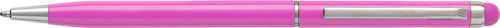 RUBBY Kovové kuličkové pero, modrá náplň, stylus pro kapac.displej, růžové