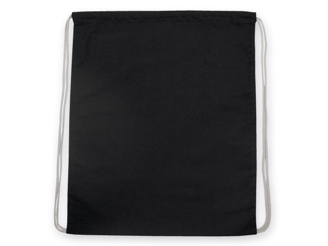 SAC bavlněný stahovací batoh, 180 g/m2, Černá
