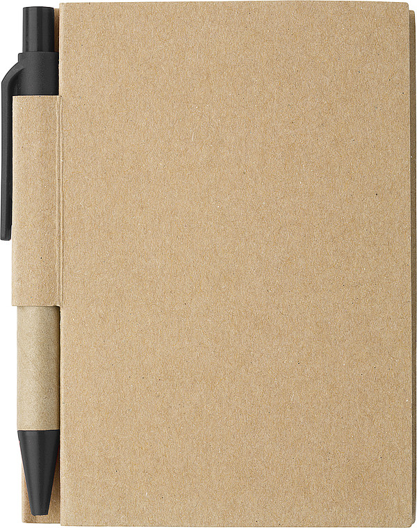 SAFON Malý linkovaný zápisník s KP s černou náplní a černými detaily