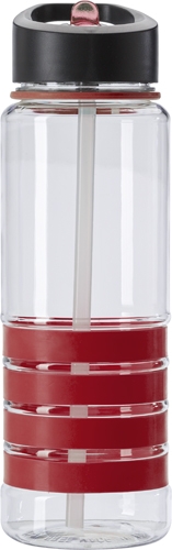 SALISA Tritanová láhev o objemu 700 ml s barevnými proužky, červená