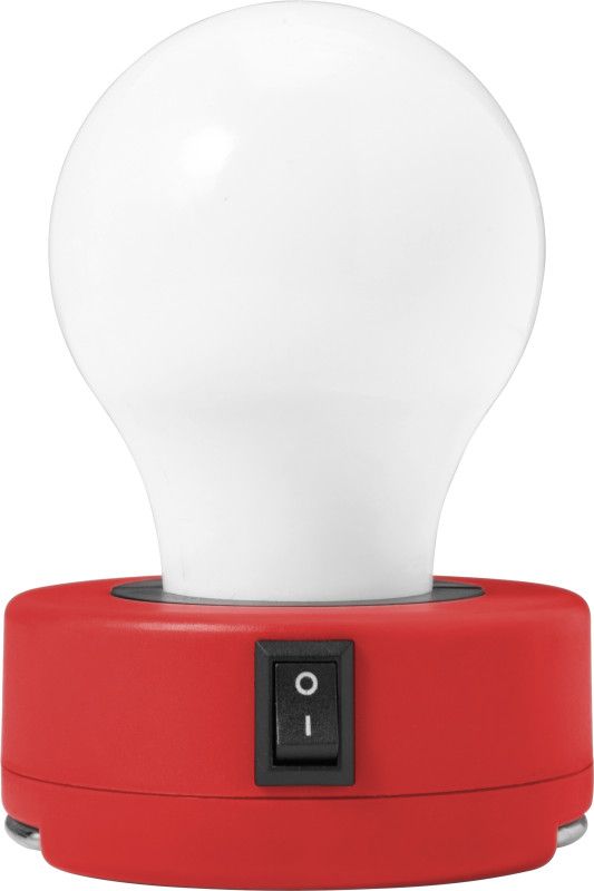 SAMSARA Plastová svítilna ve tvaru žárovky, červená